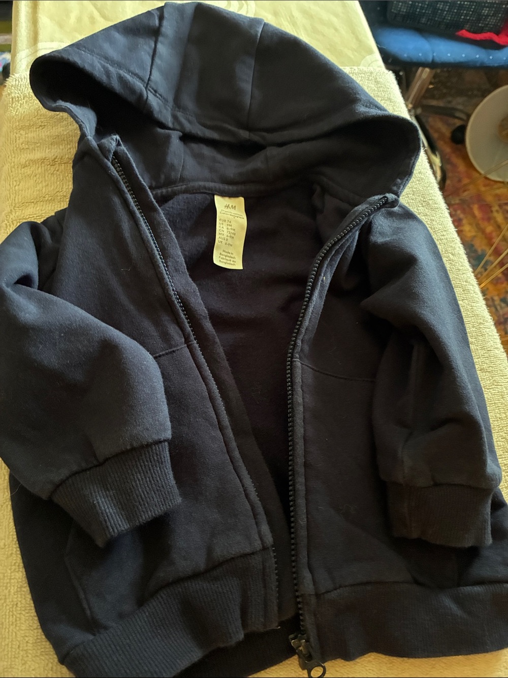 H&M Kids Black Hooded Zip Sweatshirt